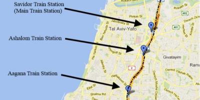 Mapa sherut mapu Tel Aviva