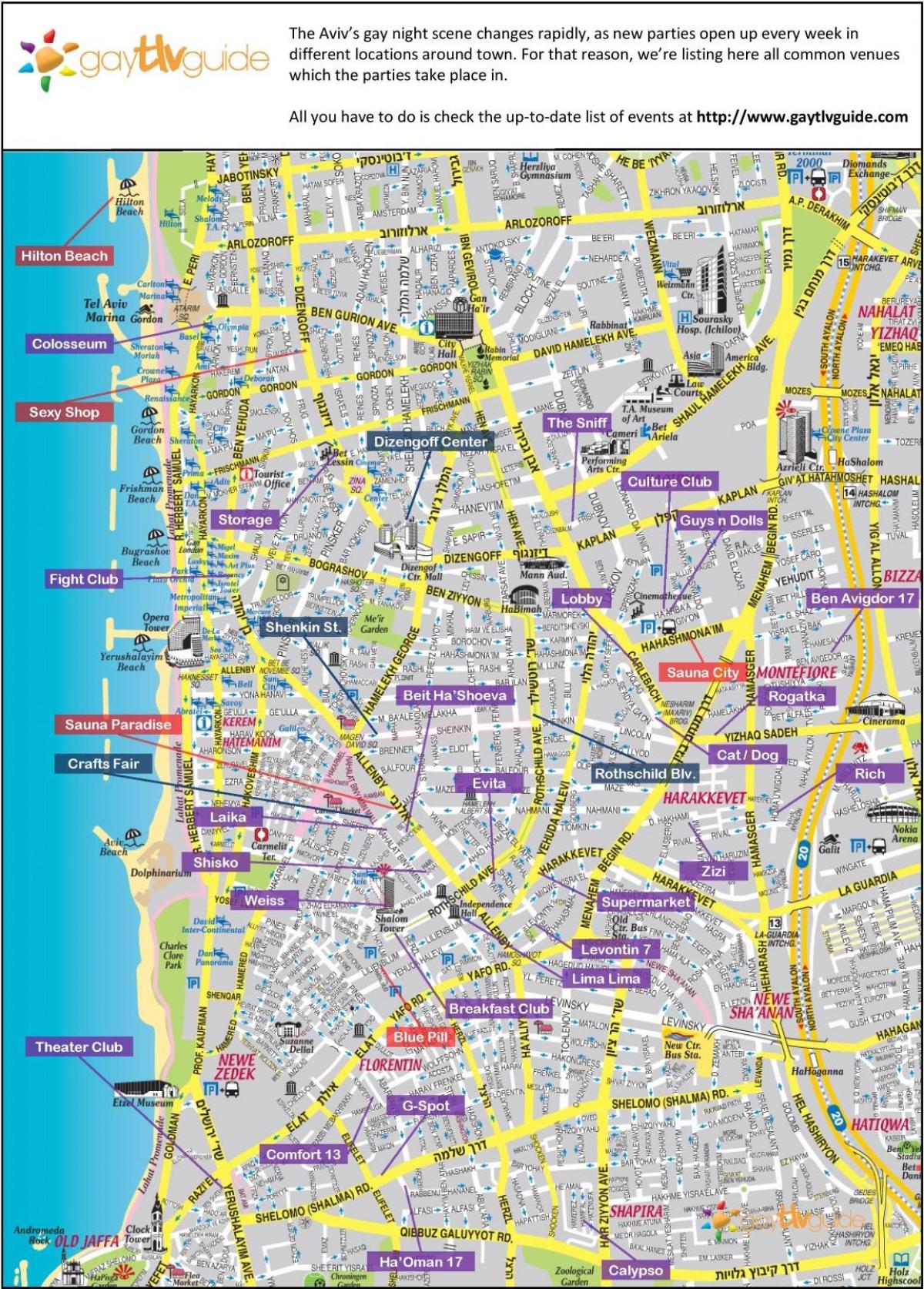 mapa gej Tel Aviva