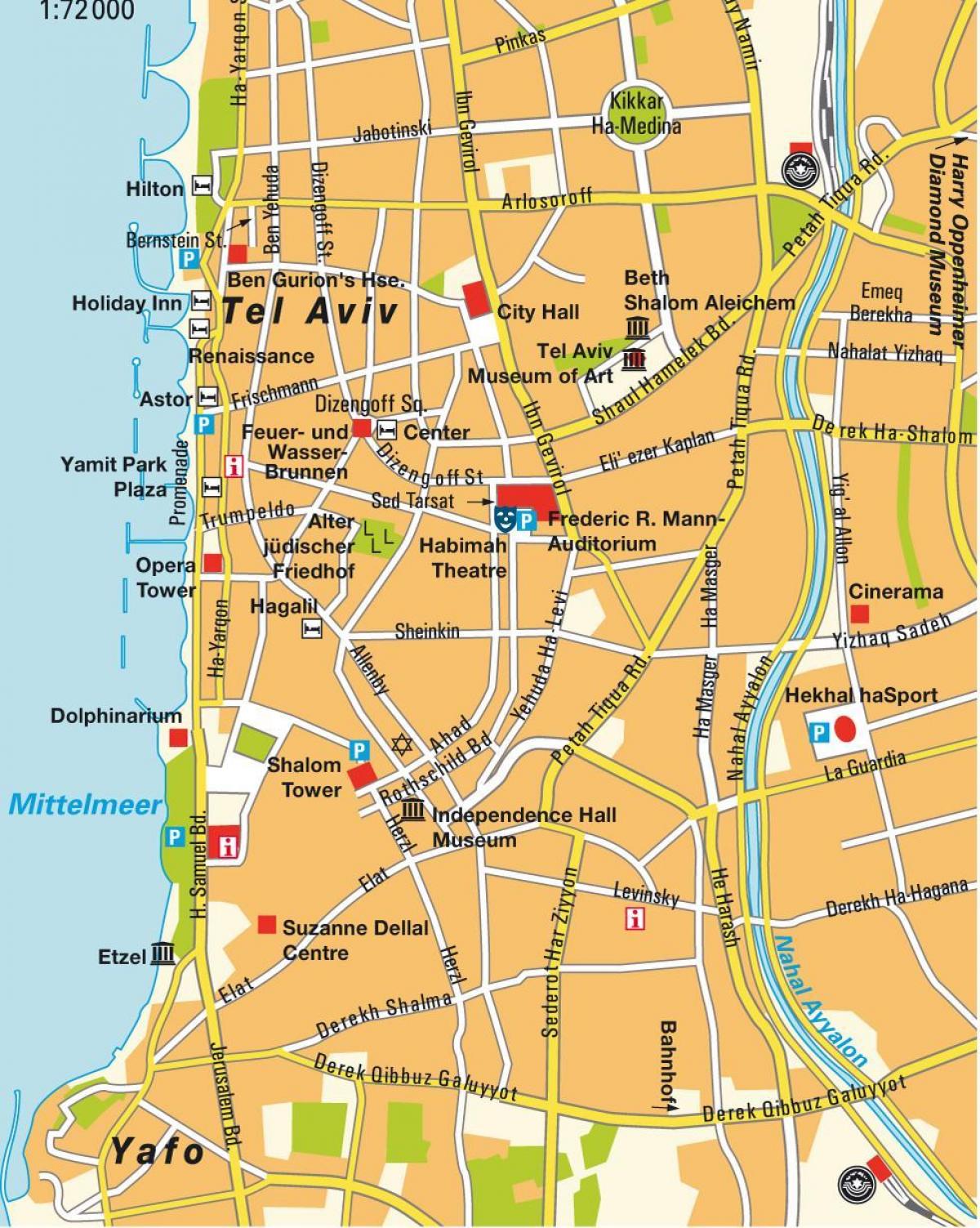 mapa Tel Aviv oblast