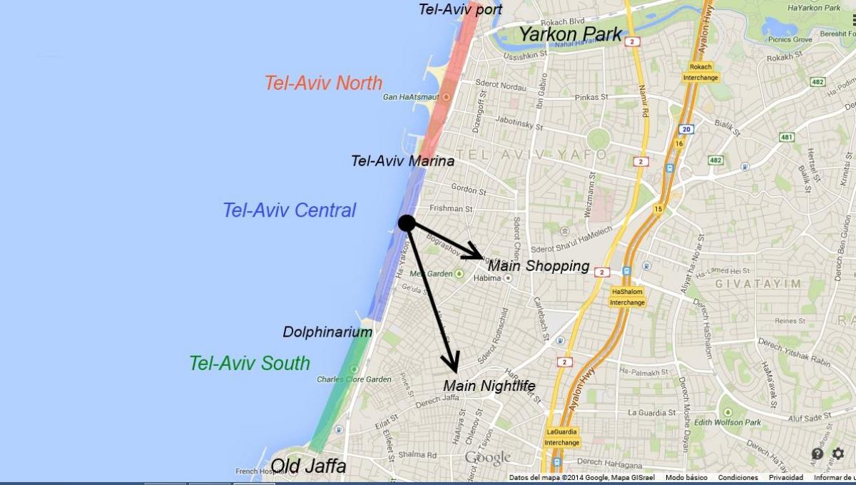 mapa Tel Aviv noćni život