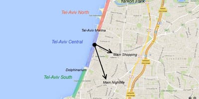 Mapa Tel Aviv noćni život